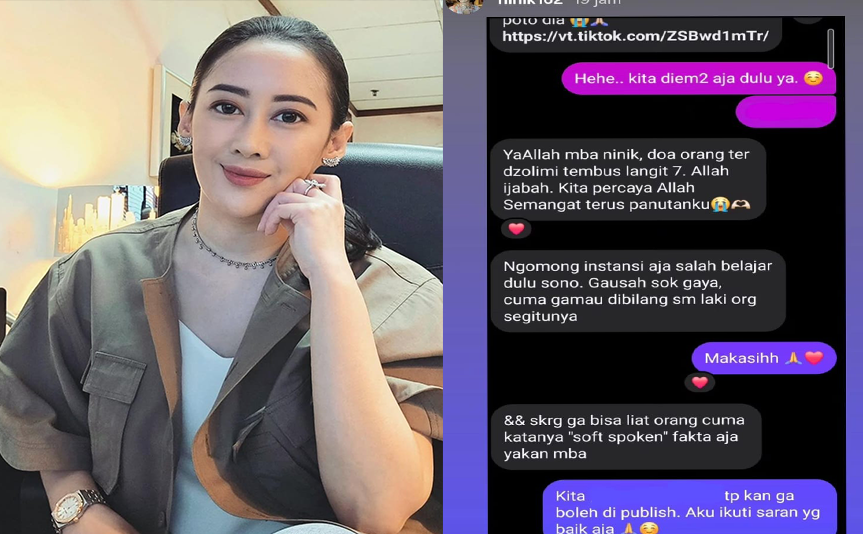 Kusuma Anggraini mengunggah cuplikan pesan di Instagram Story.