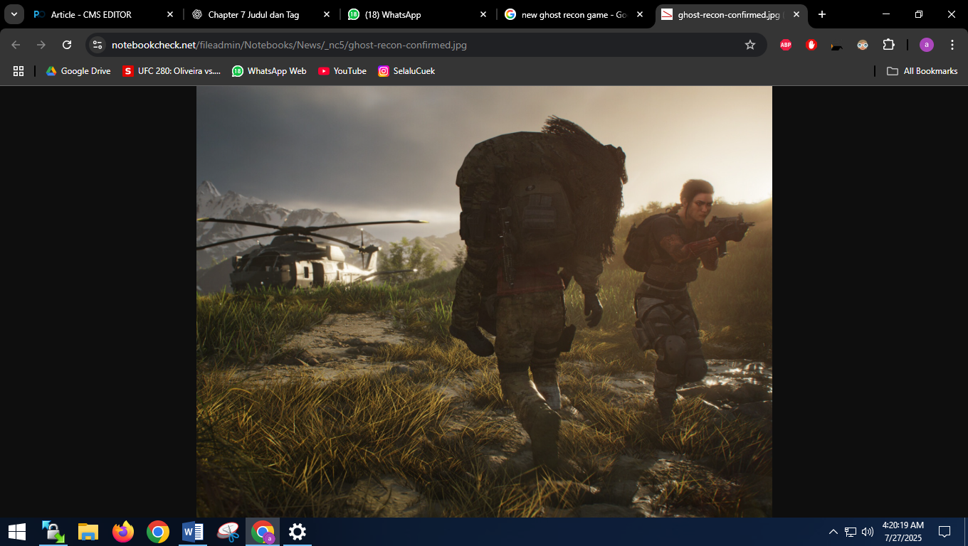 Ubisoft Resmi Kembangkan Game Ghost Recon Baru Berbasis FPS, Siap Bawa Angin Segar untuk Penggemar!. Steam