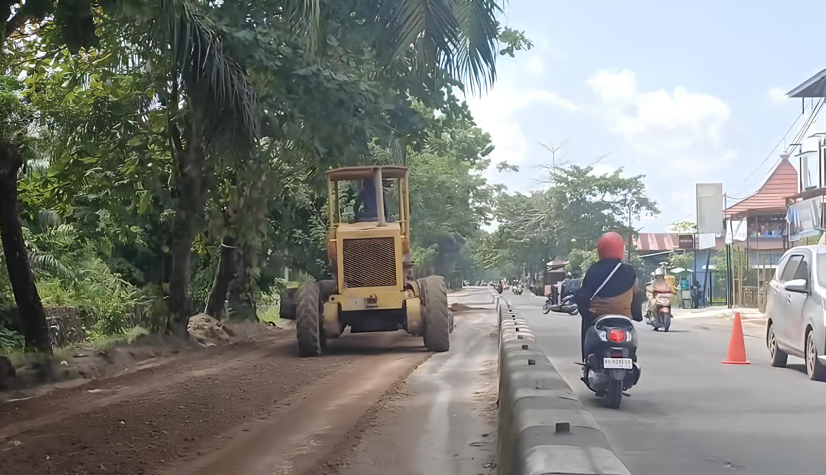 Perbaikan Jalan Pemuda.MIFTAH/KALTENG POS