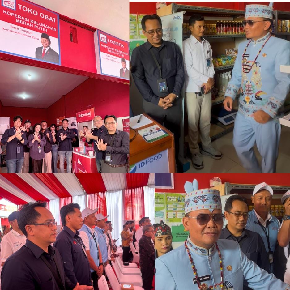 Peresmian Koperasi Kelurahan Merah Putih Bukit Tunggal di Jalan Mahir Mahar yang diresmikan Gubernur Kalteng H Agustiar Sabran didukung penuh oleh PT Telkom Indonesia.