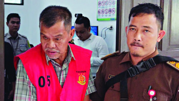 Madi saat menjalani sidang. DOK KALTENG POS HUKUM & KKRIMINAL