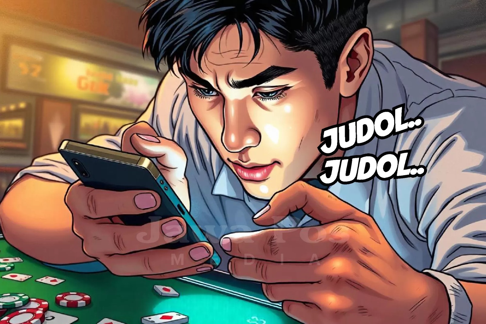 Ilustrasi judi online.DIMAS PRADIPTA/JAWAPOS.COM