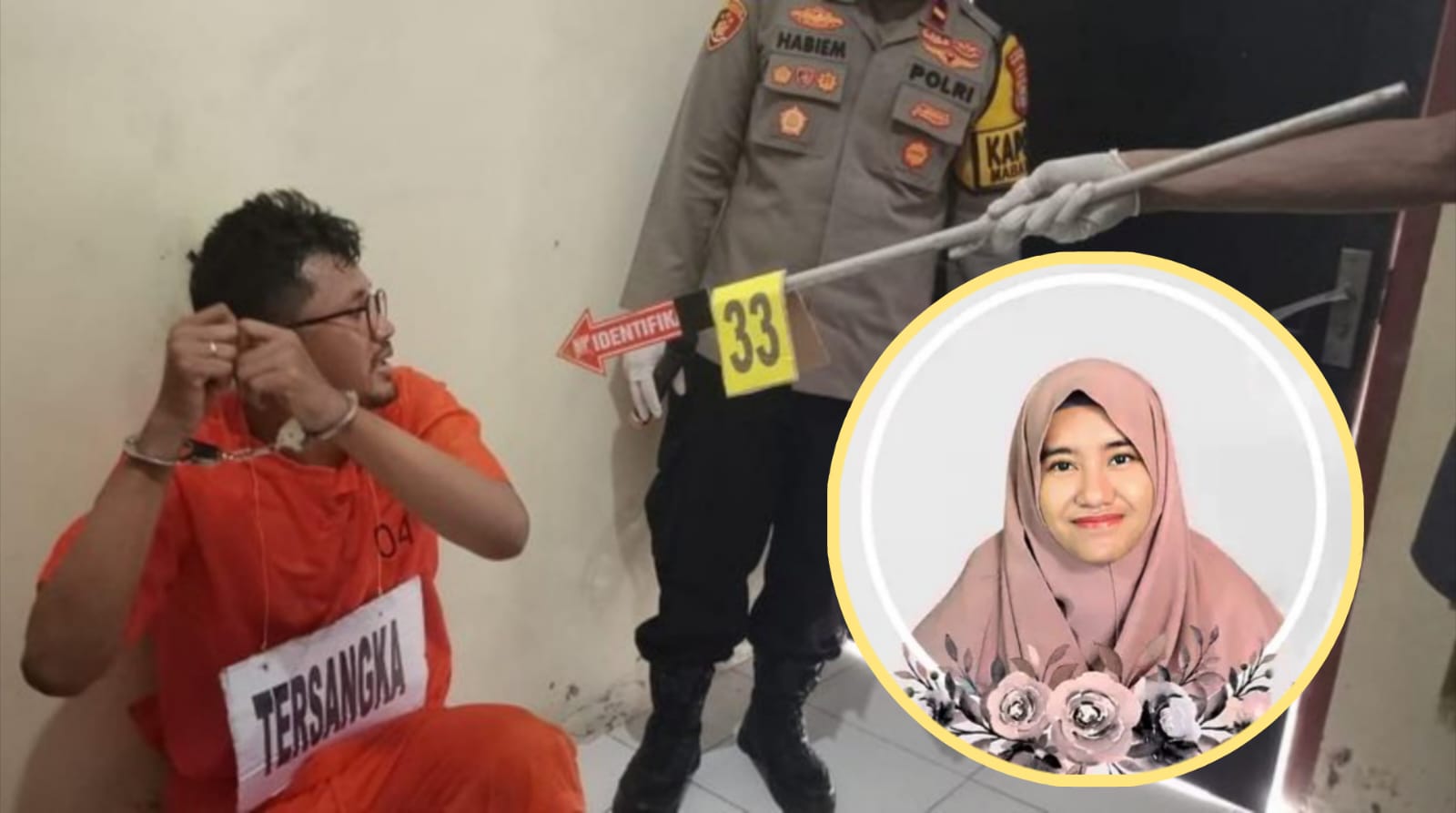 Olah TKP pembunuhan Tiwi.