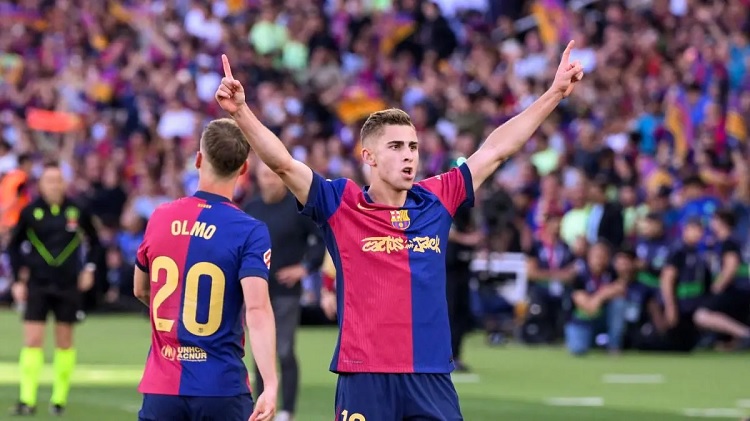 Fermin Lopez, gelandang muda Barcelona yang diincar Manchester United. (Sumber: Josep Lago/AFP)
