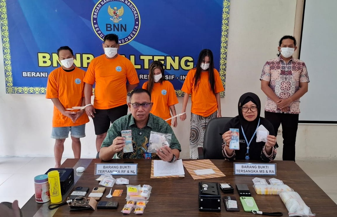 Rilis BNN Kalteng atas tangkapan di Kapuas.HUMAS