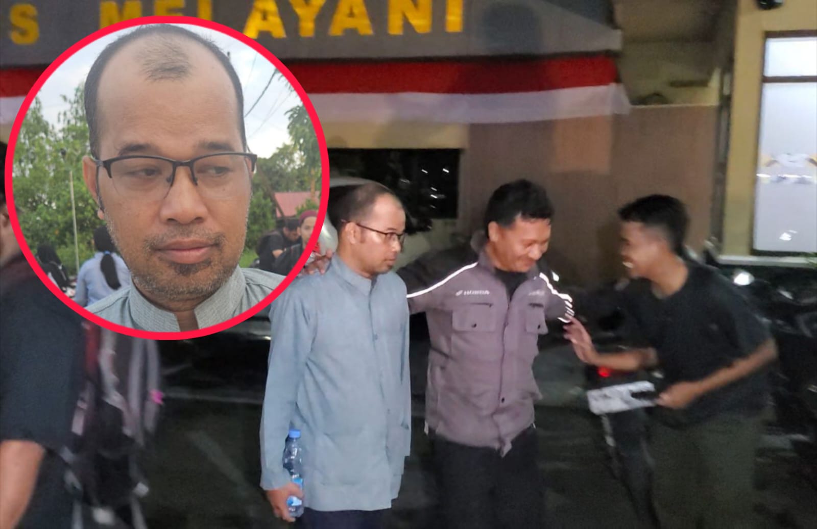 Terduga penipuan umroh saat dibawa ke Mapolres Kotim. MIFTAH/KALTENG POS