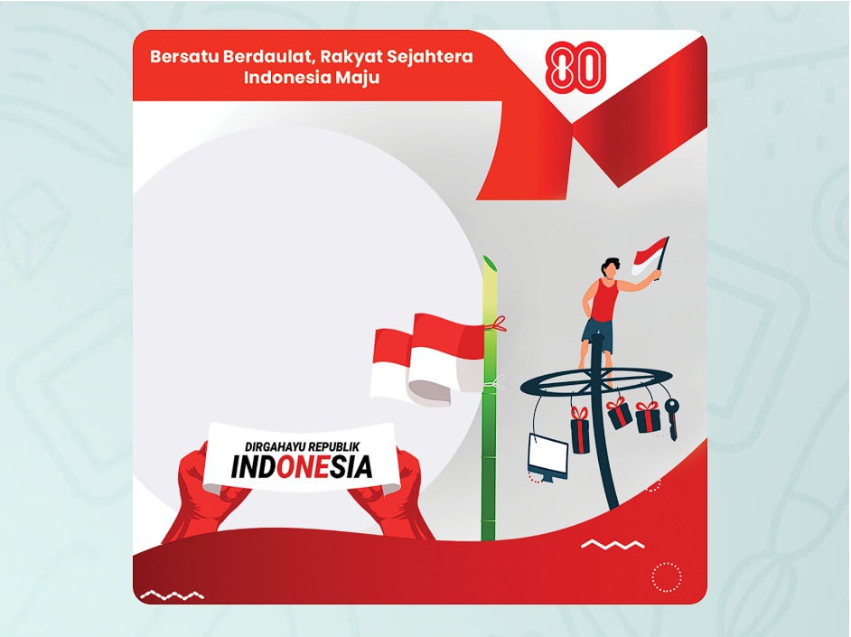 Contoh Twibbon HUT ke-80 RI.