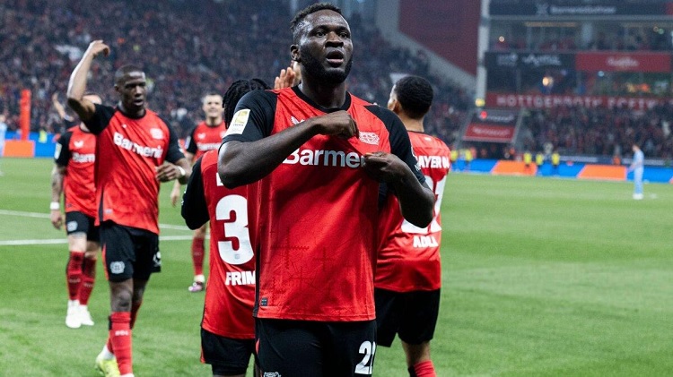 Victor Boniface, penyerang Bayer Leverkusen dipinjam AC Milan selama semusim. (Sumber: @x.com/lnstantFoot)