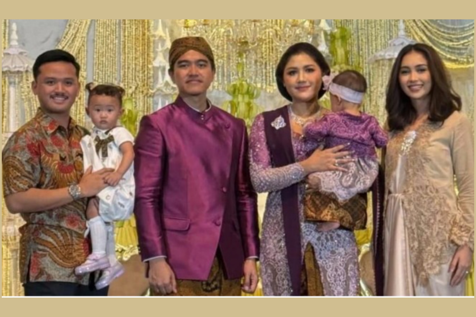 Kaesang dan Erina Gelar tedak siten untuk putri pertama.