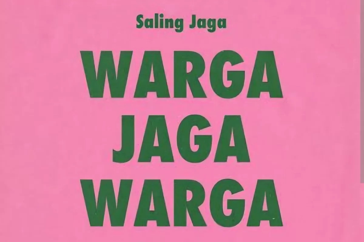 Ilustrasi Warga Jaga Warga dengan warna Brave Pink dan Hero Green sebagai simbol protes masyarakat Indonesia di platform digital. (Istimewa)