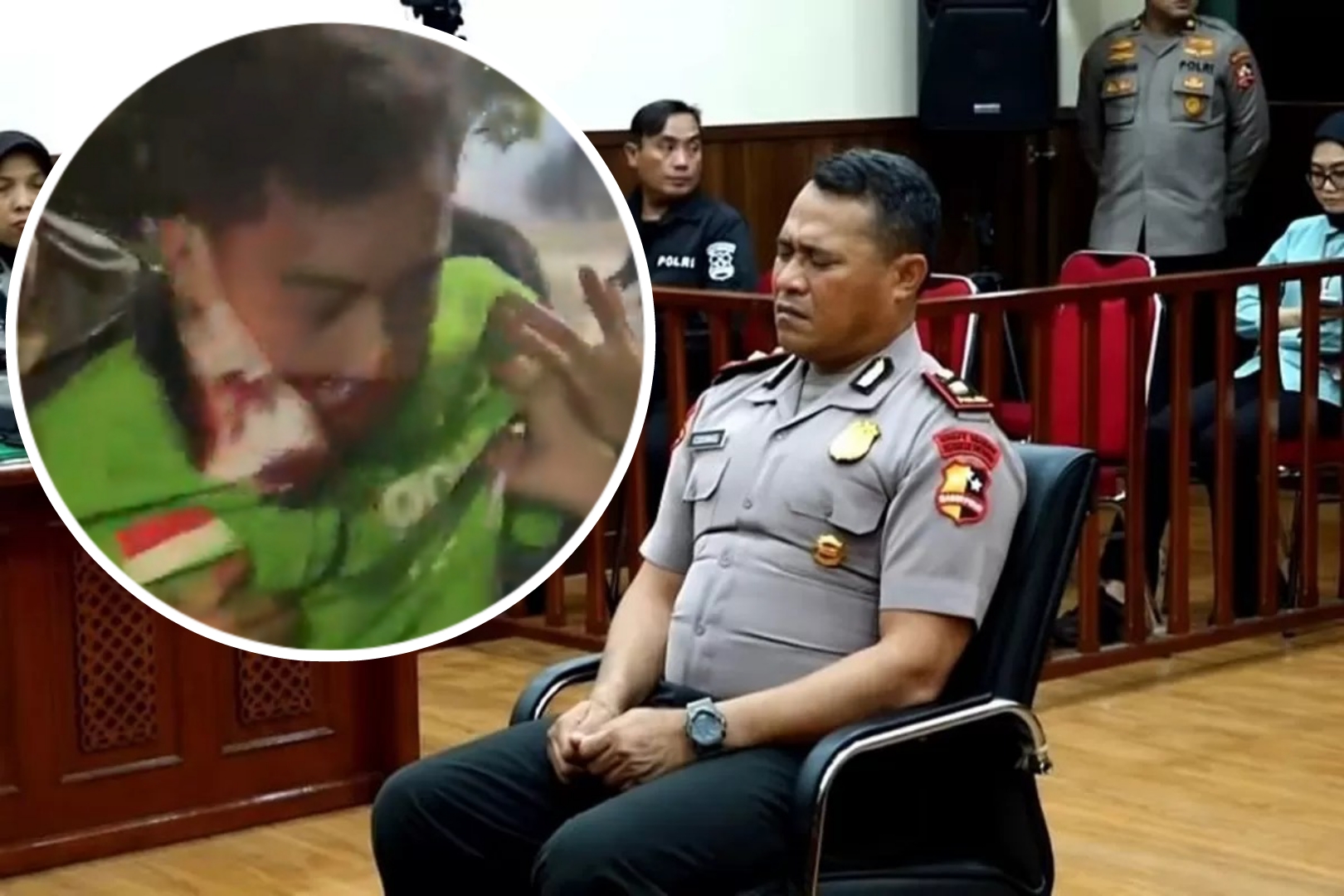 Kompol Kosmas saat sidang etik di Gedung TNCC Mabes Polri, Jakarta, Rabu (3/9/2025).