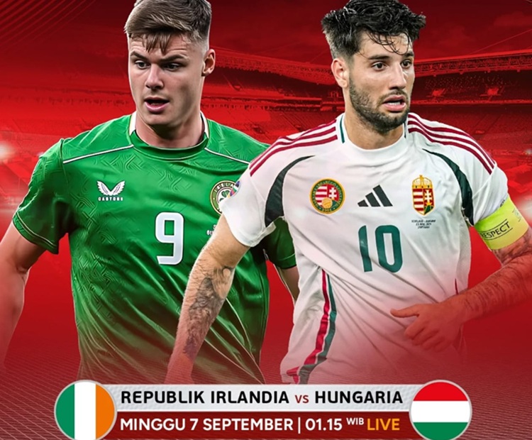 Duel Irlandia vs Hungaria di Grup F Kualifikasi Piala Dunia 2026 zona Eropa akan digelar di Stadion Aviva, Dublin, Sabtu (6/9/2025).  (Sumber: Instagram @rctisports)