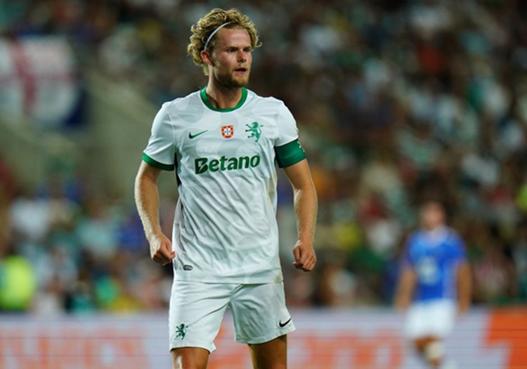 Morten Hjulmand, gelandang sekaligus kapten Sporting CP. (Sumber: Gualter Fatia/Getty Images)