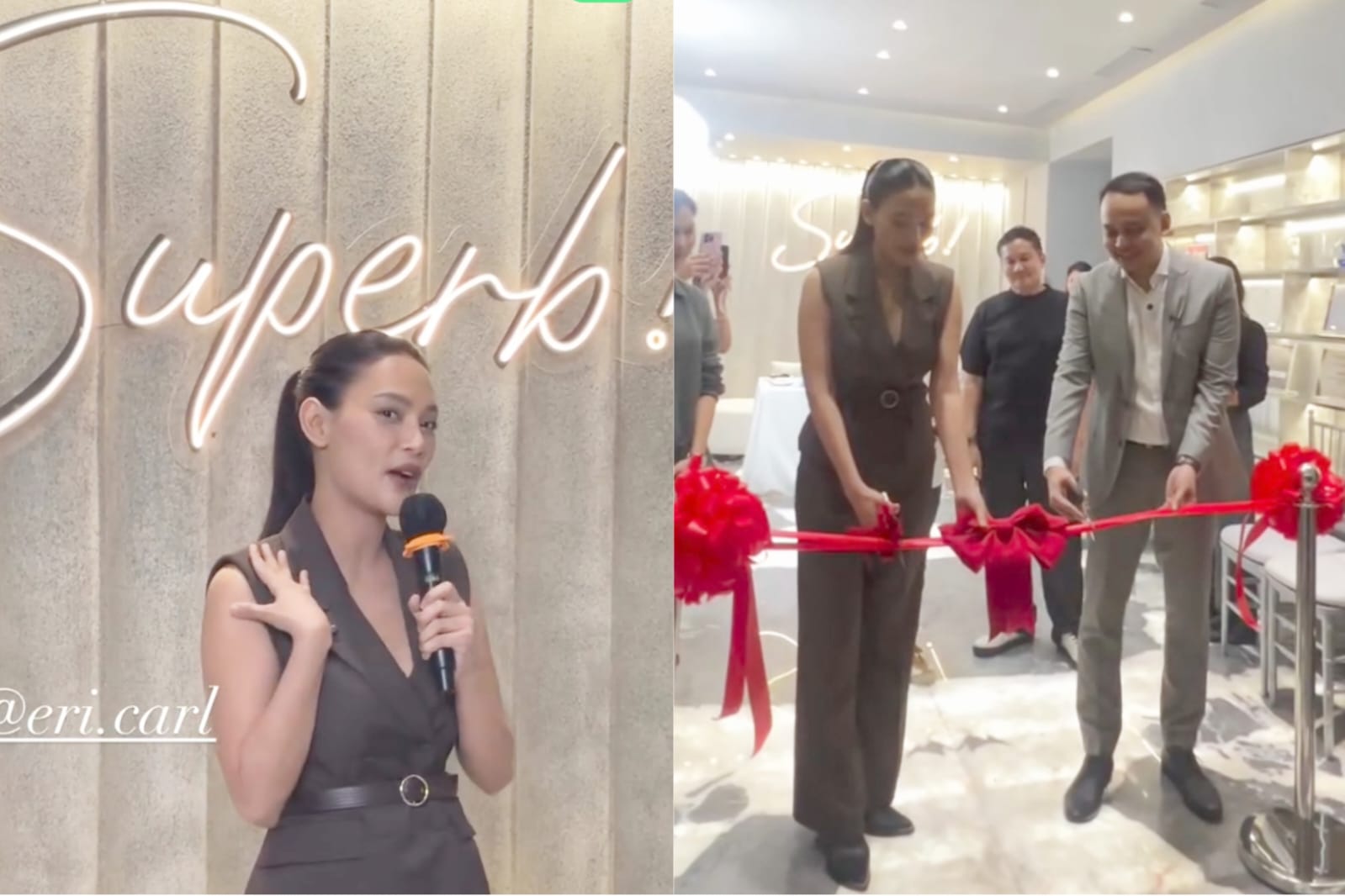 Erika Carlina saat launching klink kecantikan