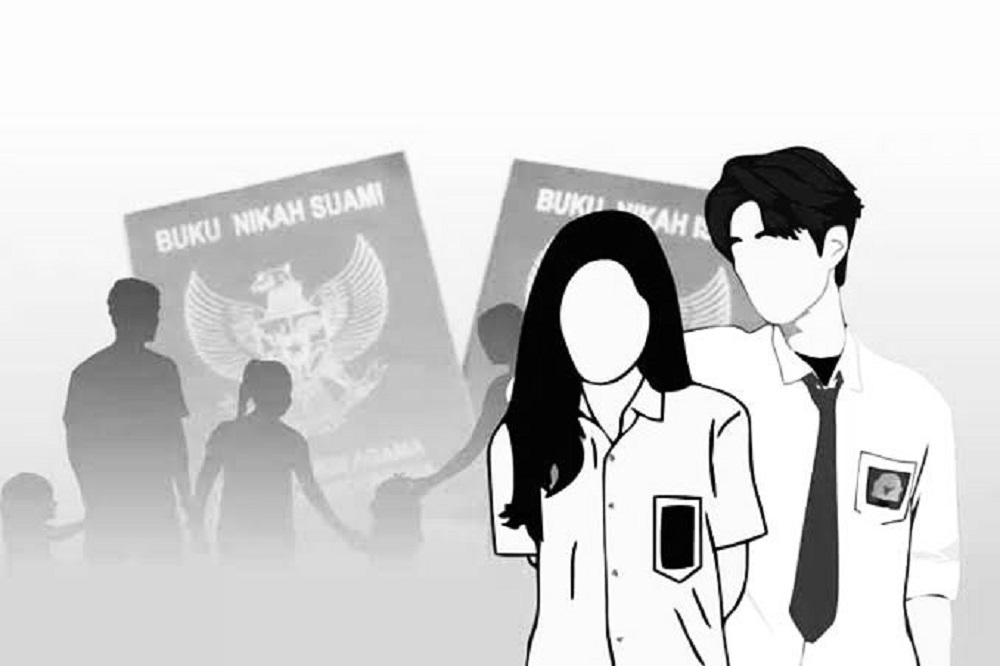 Ilustrasi pernikahan dini.