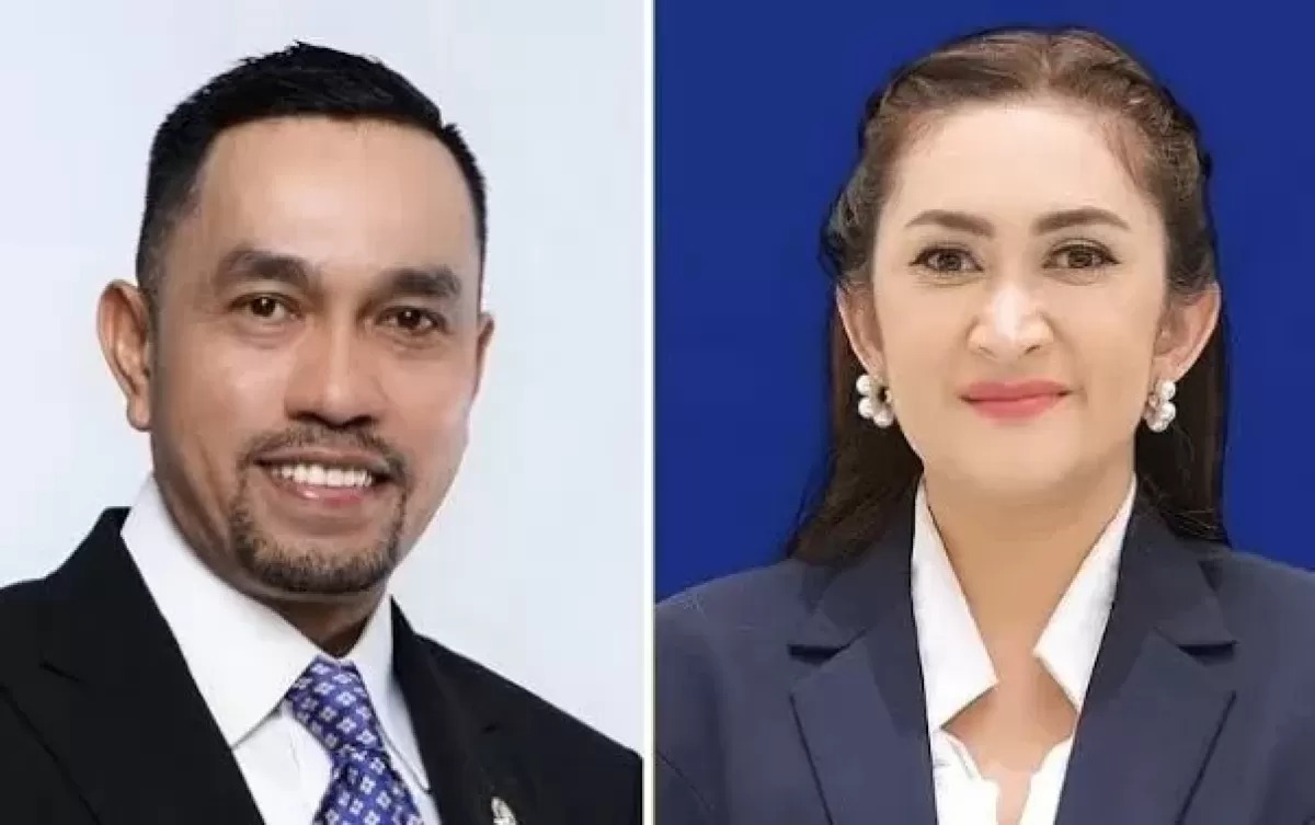Ahmad Sahroni (kiri) dan Nafa Urbach (kanan).