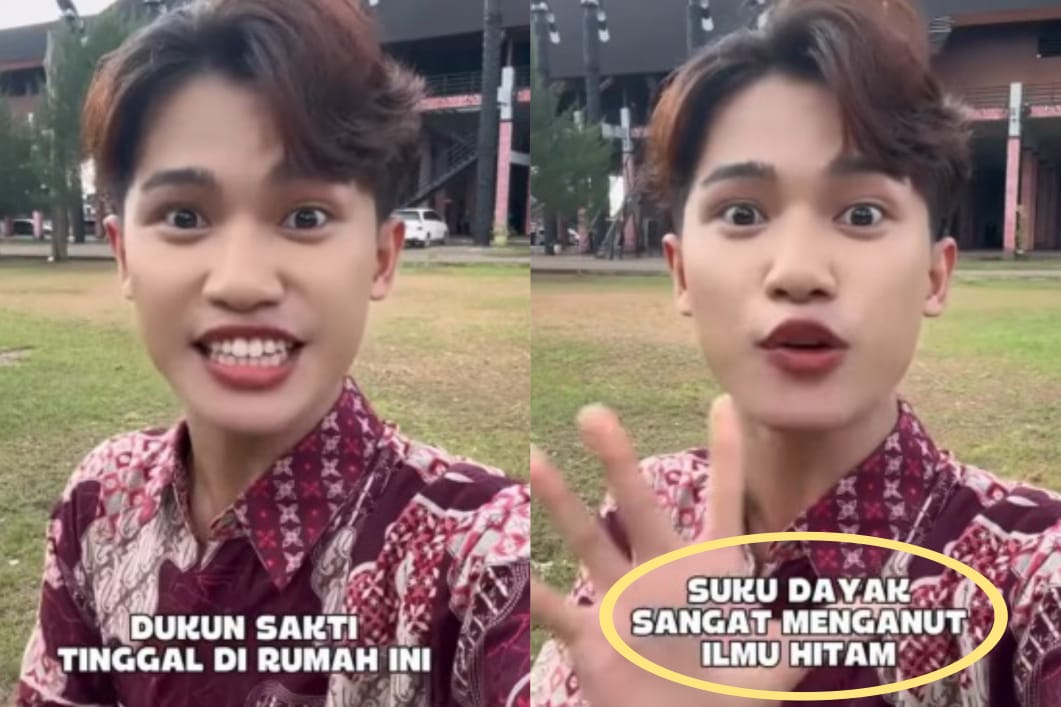 Konten Kreator asal Pontianak Rizki Kabah membuat konten dengan narasi menghina Suku Dayak.