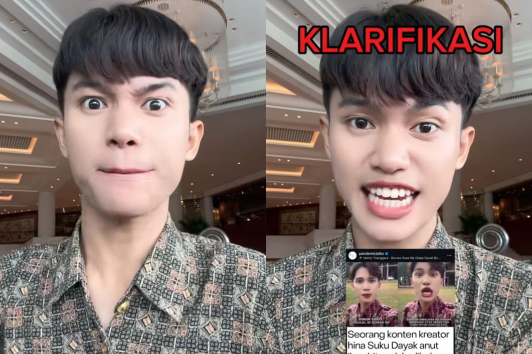 Rizky Kabah buka suara usai dilaporkan atas tudingan menghina Suku Dayak melalui akun TikTok). TikTok/@riezky)