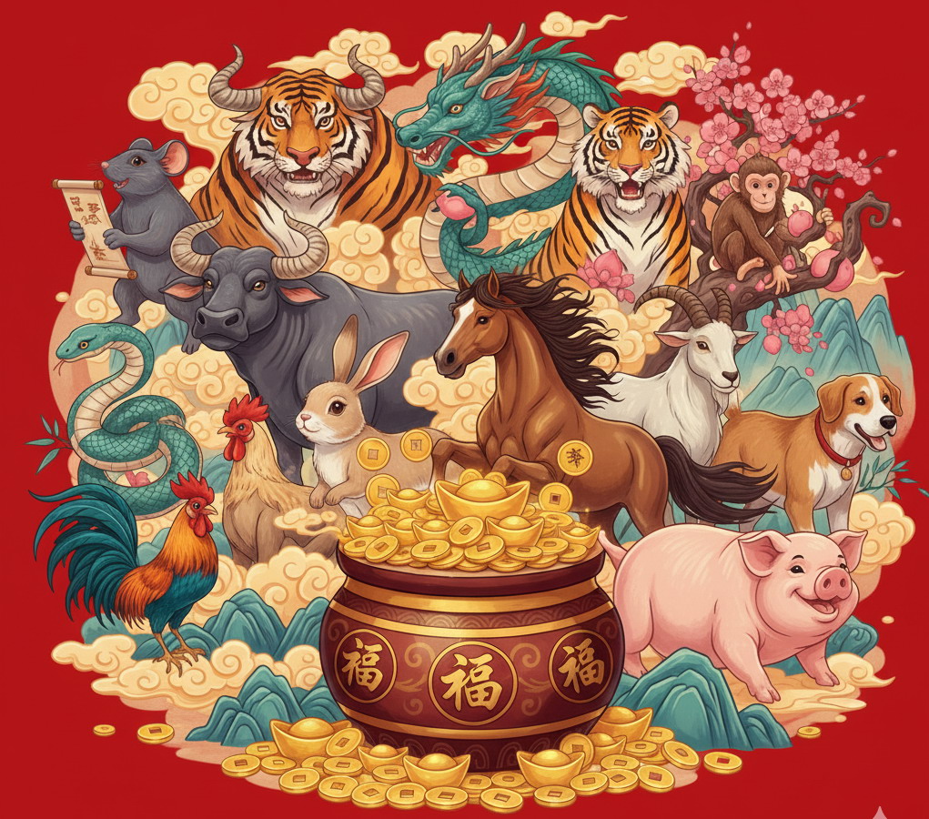Ilustrasi Shio dengan Elemen Paling Jujur.