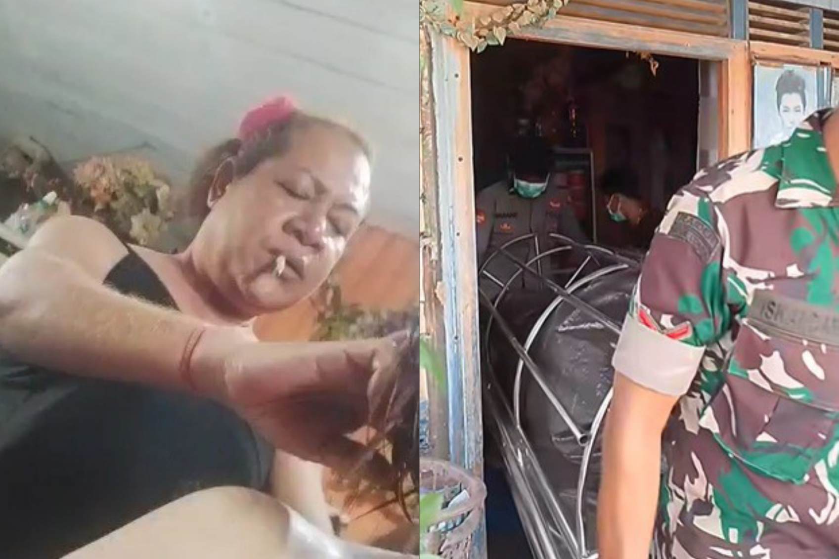 Jenazah Adi, pemilik walon di Rantau Pulut dievakuasi.SCREENSHOOT