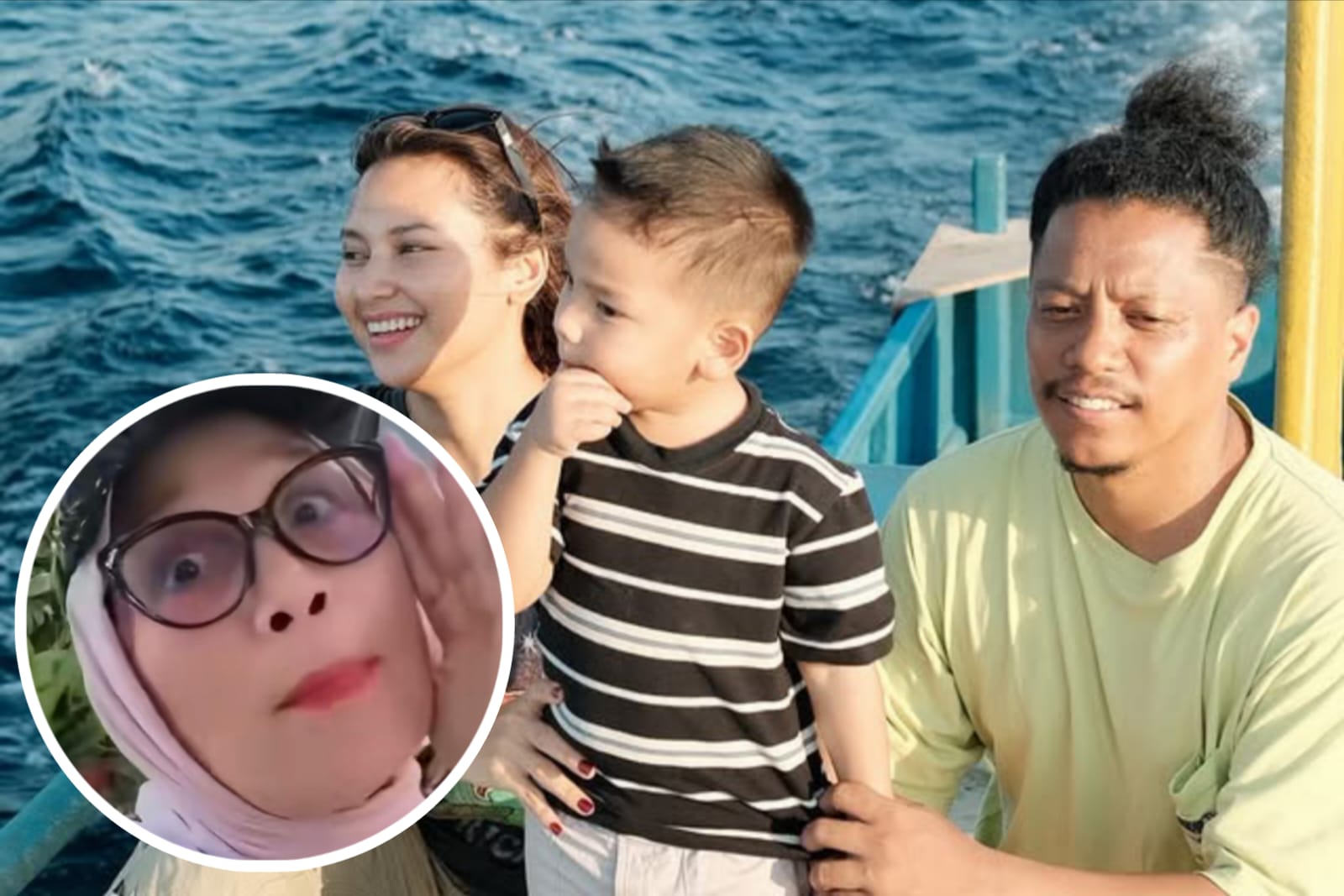 Indah Permata Sari dan keluarga.