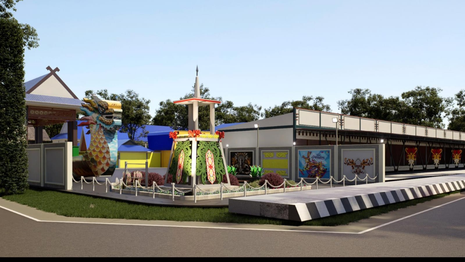 Desain penataan kawasan lapangan Bukit Ngalangkang. Foto: Ist