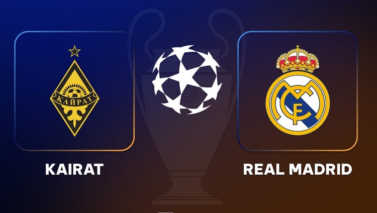 Kairat Almaty menjamu Real Madrid di Ortalyq Stadium pada ronde kedua penyisihan Liga Champions 2025/2026, Selasa 30 September 2025. (Sumber: Instagram @uniscoreapp)