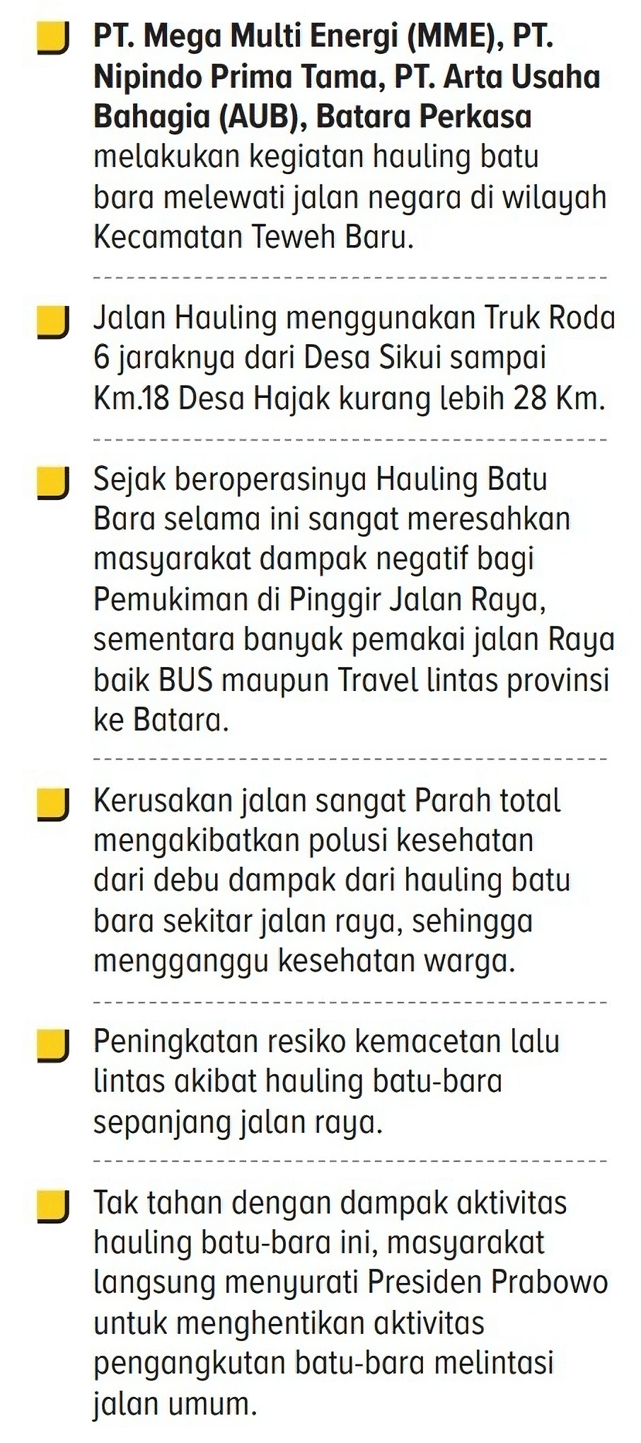 Aktivitas hauling batu bara di Batara