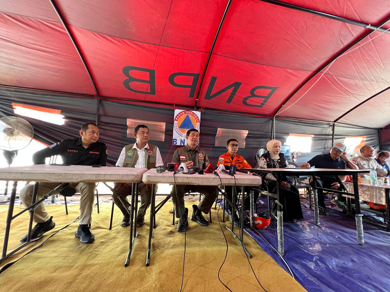 Pres rilis BPNB evakuasi ambruknya bangunan Ponpes Al Khoziny, Jumat (3/10/2025). (FOTOl BNPB)