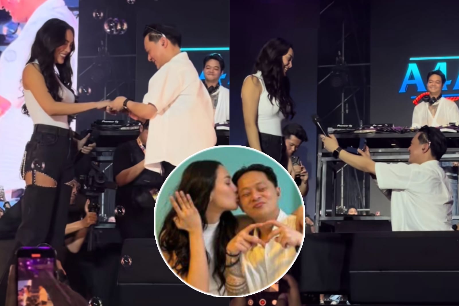 Tangkapan layar video Dj Bravy Melamar Erika di panggung Synchronize Fest 2025.