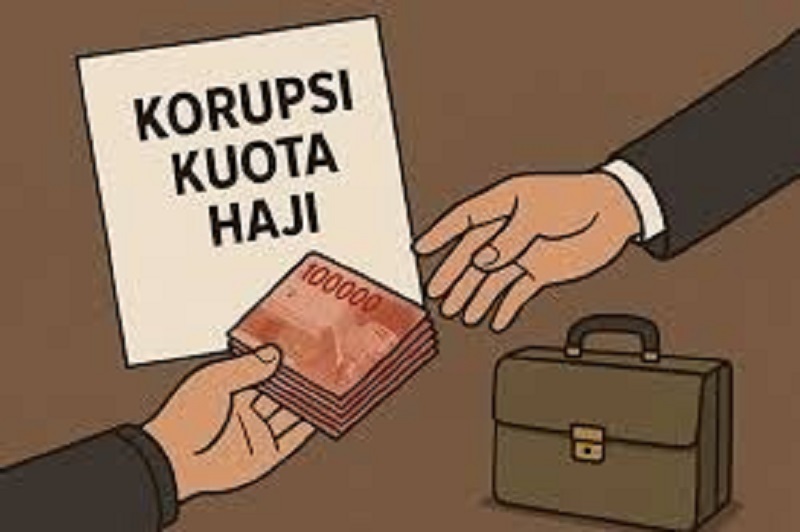 Ilustrasi korupsi kuota haji.