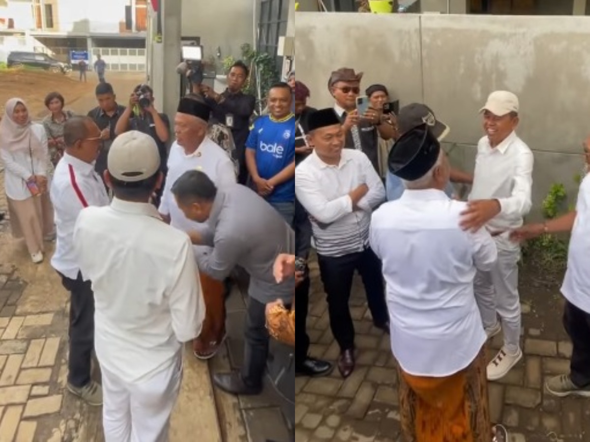 Momen Dedi Mulyadi datang ke rumah Yai Mim. (Instagram/@cakj1)