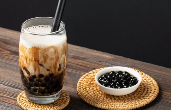 Boba brown sugar ala kafe.
