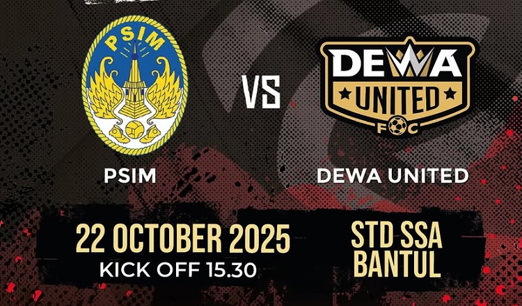 PSIM Yogyakarta akan menjamu Dewa United dalam laga lanjutan BRI Super League 2025/2026 di Stadion Sultan Agung, Bantul, Rabu (22/10/2025). (Sumber: Instagram @komunitasjogja)