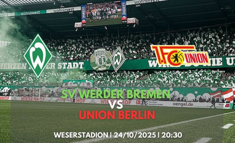 Werder Bremen menjamu Union Berlin dalam laga lanjutan Bundesliga 2025/2026 yang digelar di Stadion Weser, Sabtu (25/10/2025). (Sumber: Instagram @matchmasternl)