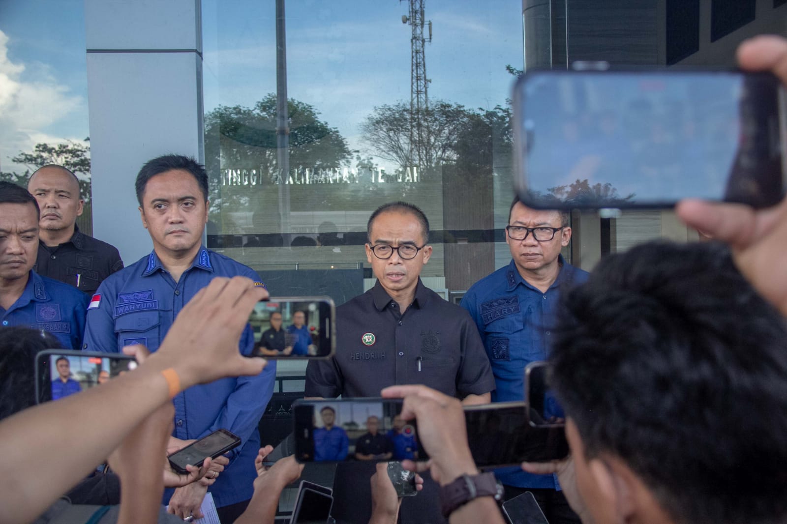 Pihak Kejati Kalteng menyampaikan rilis kasus dugaan korupsi Internet Seruyan.