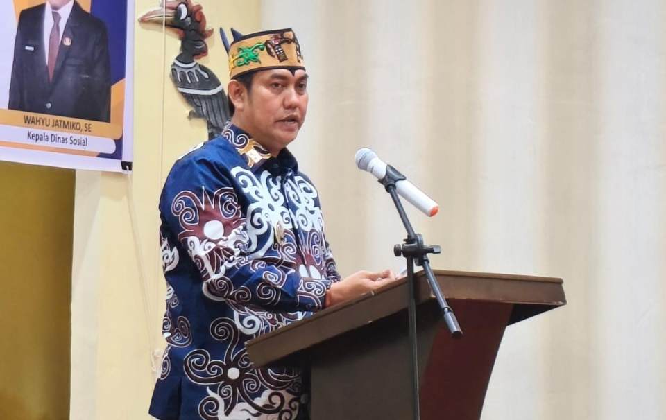 Wakil Bupati Pulang Pisau H Ahmad Jayadikarta saat membuka pelatihan dan sosialisasi SIPANDU, Kamis (30/10/2025).