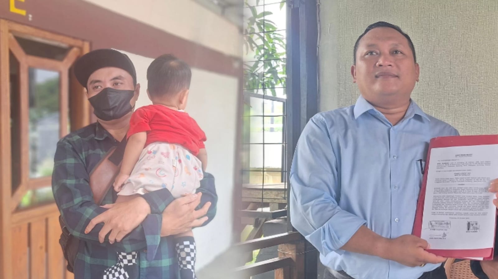 Suami Neni, anaknya dan kuasa hukum (Pojoksatu)