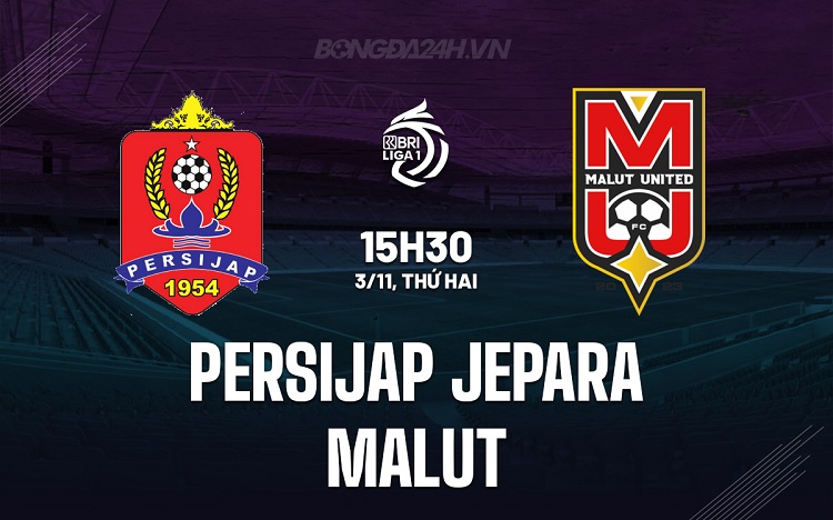 Pekan ke-11 BRI Super League 2025/2026 menyajikan laga seru Persijap Jepara vs Malut United di Stadion Bumi Kartini, Senin 3 November 2025. (Sumber: bongda24h.vn)