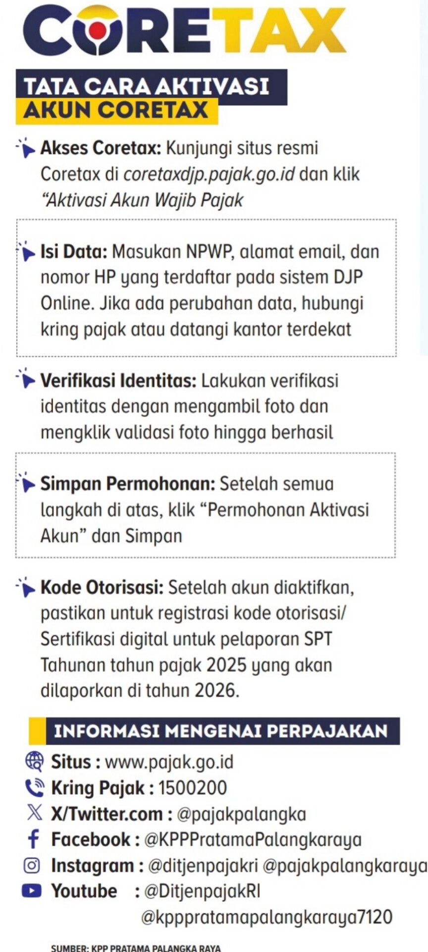 Cara aktivasi akun Coretax.