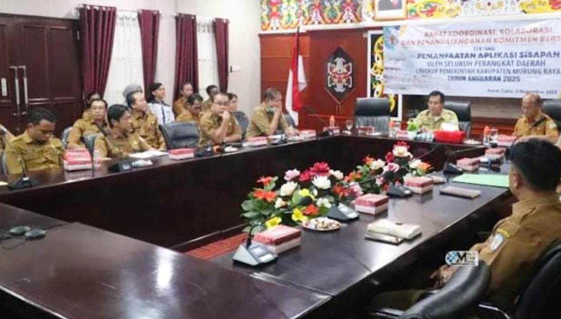 Suasana rapat kordinasi pemakaian aplikasi SiSAPAN.HUMAS