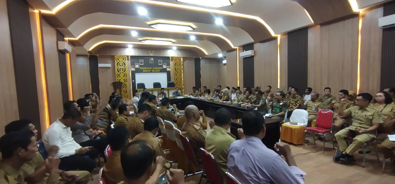 Pemkab Barsel duduk bersama dengan forkopimda membahas aktivitas PETI.HUMAS