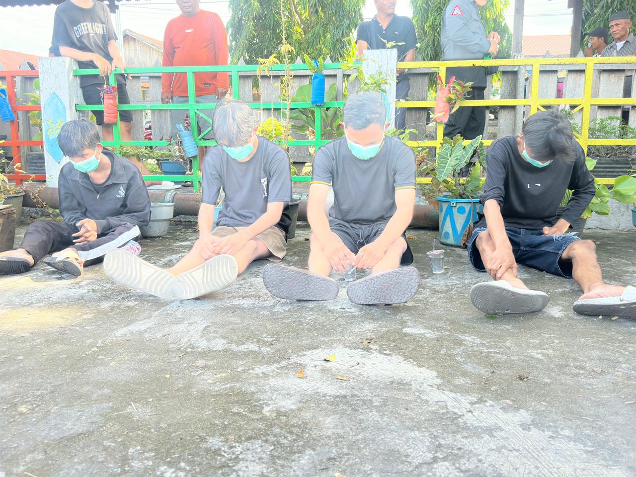 Pelaku diduga penyalahguna sabu di Ponton. BUDHI S/KALTENG POS