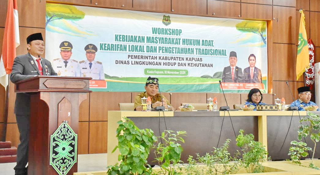 Sekda Kabupaten Kapuas Dr Usis I Sangkai menyampaikan sambutan.HUMAS
