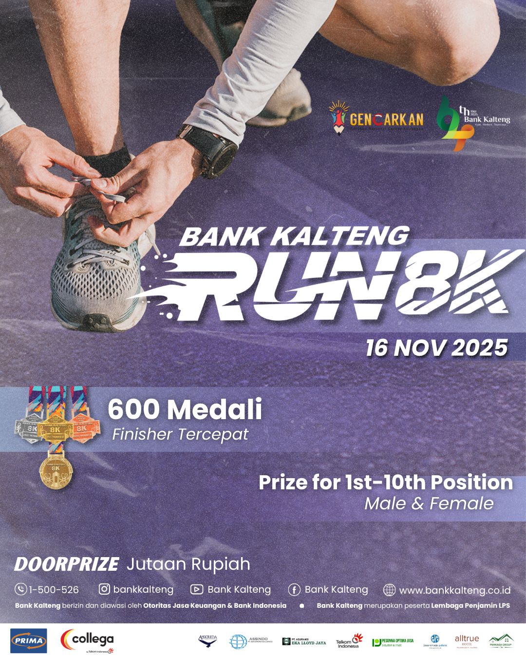 Bank Kalteng akan melaksanakan Run 8K.