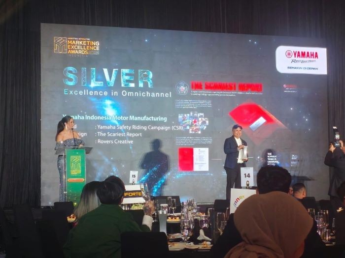 EXCELLENCE AWARD: Yamaha menorehkan penghargaan di bidang pemasaran melalui pencapaian gemilang di ajang Marketing Excellence Awards 2025.