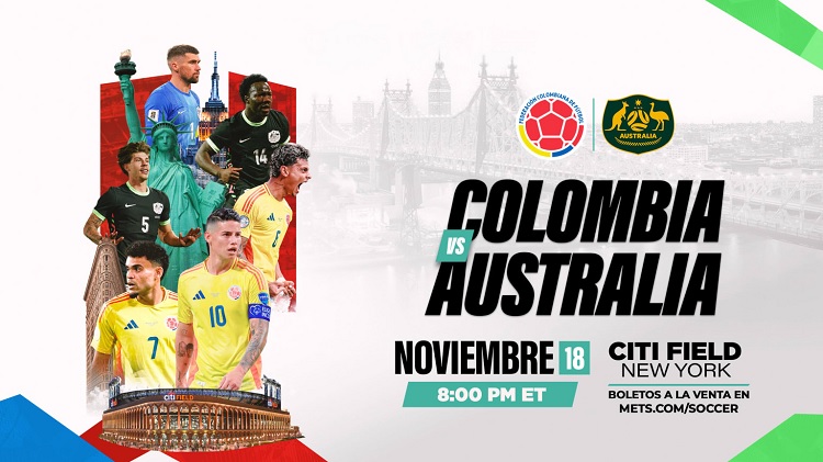 Kolombia Bersiap menjajal kekuatan Australia di Citi Field dalam laga uji coba internasional pada Rabu, 19 November 2025. (Sumber: mlb.com)