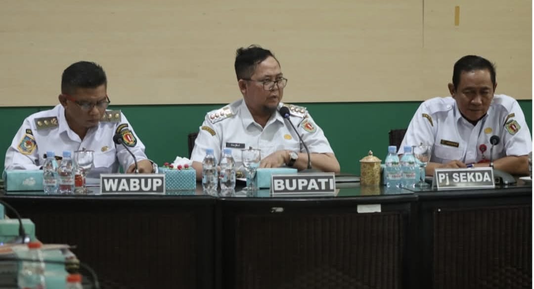 Bupati Katingan melaksanakan Rakor Pembahasan Belanja Tahun Anggaran 2026 .HUMAS