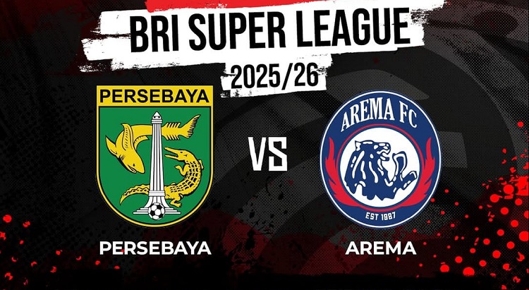 Laga sengit akan terjadi di SGBT, Surabaya, saat Persebaya menjamu Arema FC dalam laga lanjutan BRI Super League 2025/2026, Sabtu (22/11/2025). (Sumber: Instagram @ottyscafe)