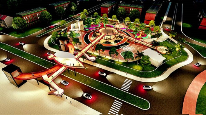 Desain RTH Bundaran Besar.